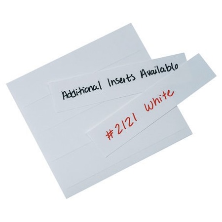 Bsc Preferred 1 1/4 x 6'' Plastic Label Holder Insert Cards, 400PK LH152